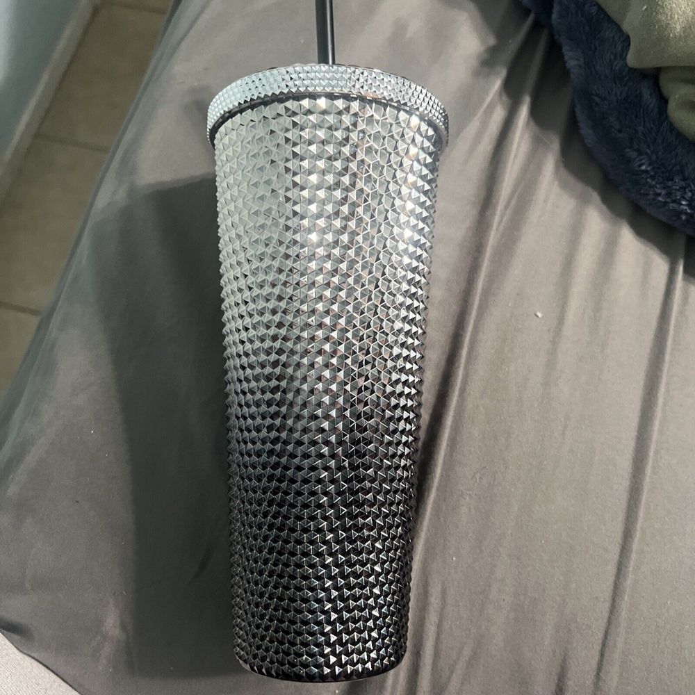 Silver &‎ Black Ombré Studded Tumbler